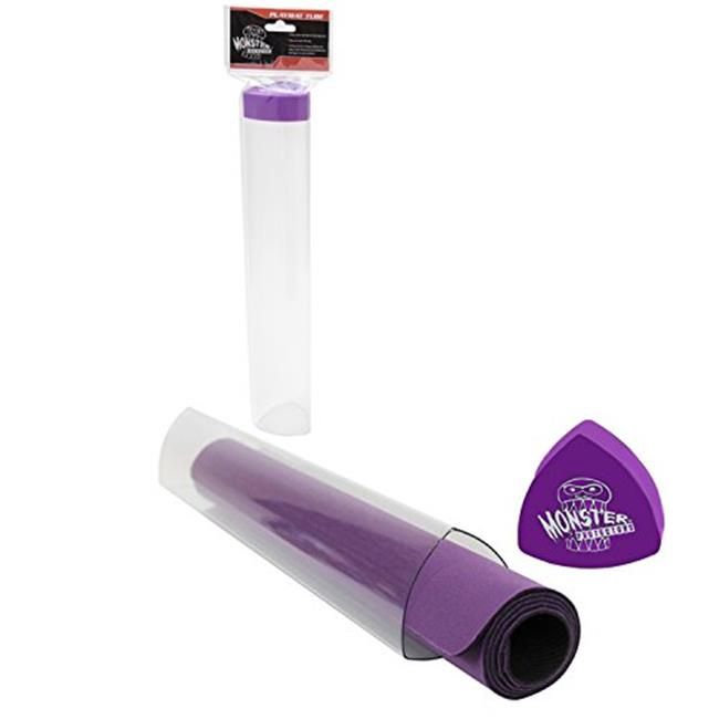 Monster Protectors Game Mat Tube Prism-Shaped Mat Tube (Purple) - Won T Roll Off Surface and Easy in and Out Design