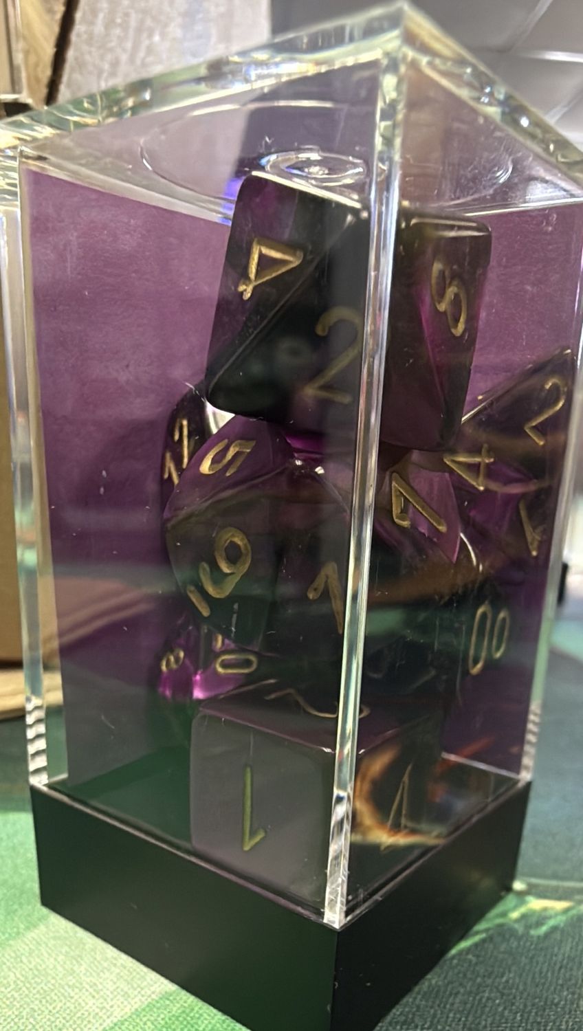 Gemini Dice: Black-Purple/gold 7 set