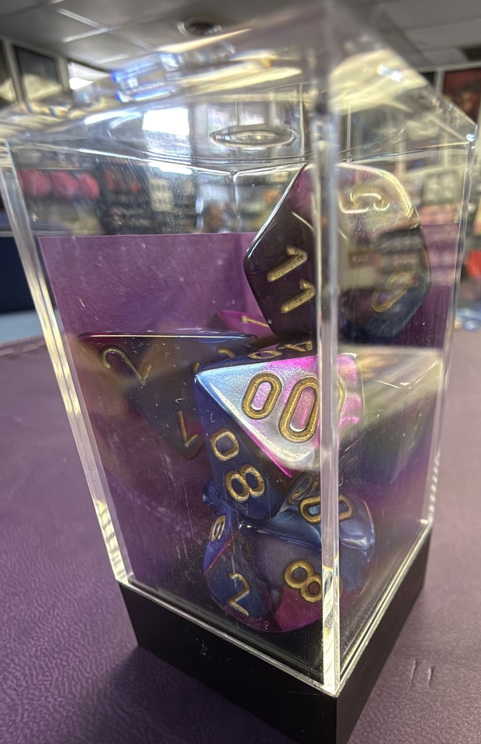Gemini Dice: Blue-Purple/Gold 7-set