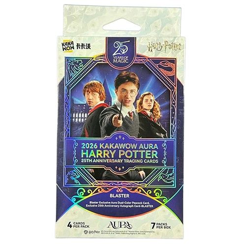 2026 Kakawow Aura Harry Potter 25th Anniversary Trading Cards - Blaster Box