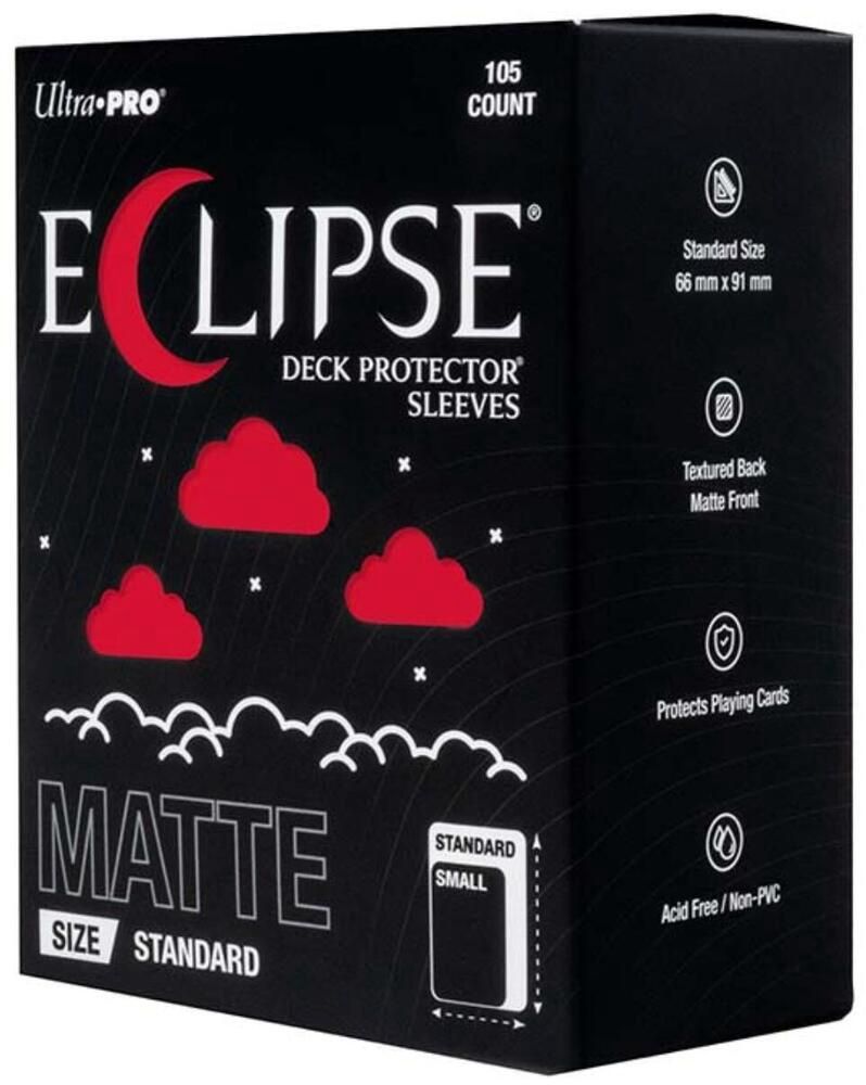 Eclipse Standard Matte Deck Protector Sleeves - Apple Red