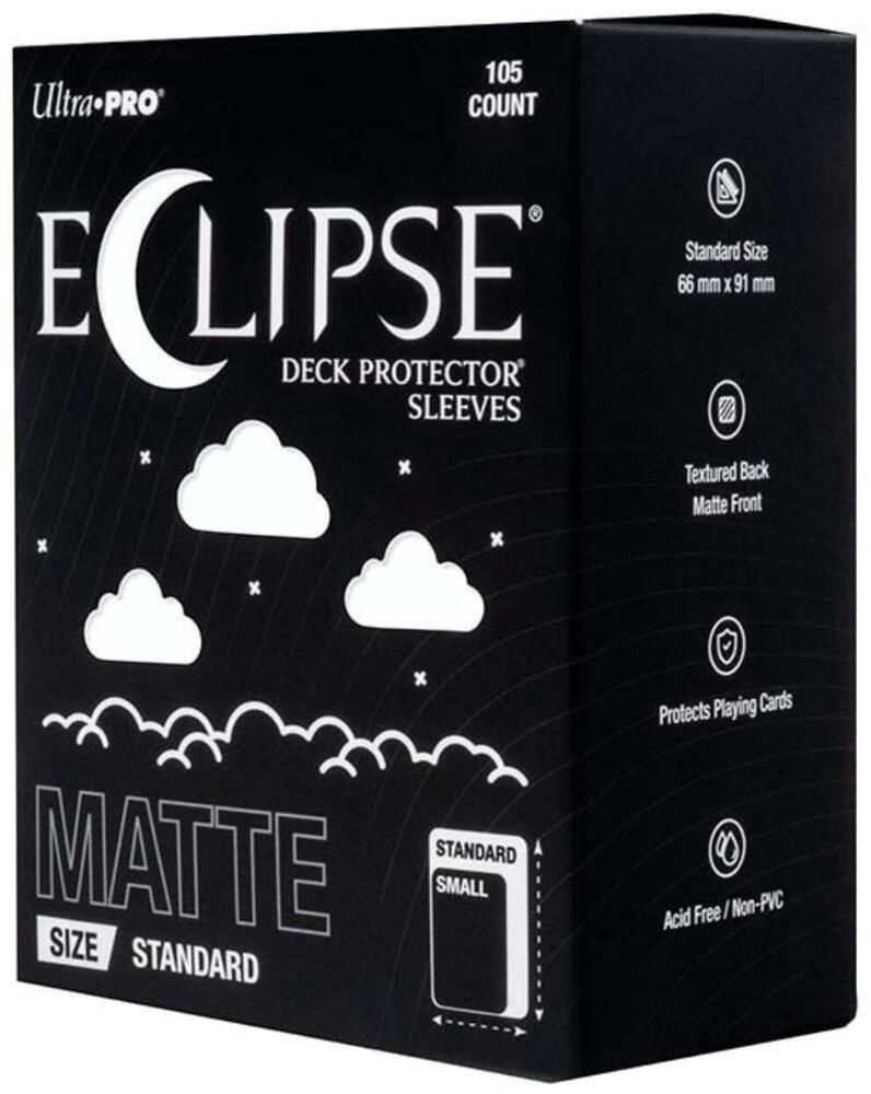 Eclipse Standard Matte Deck Protector Sleeves - Arctic White