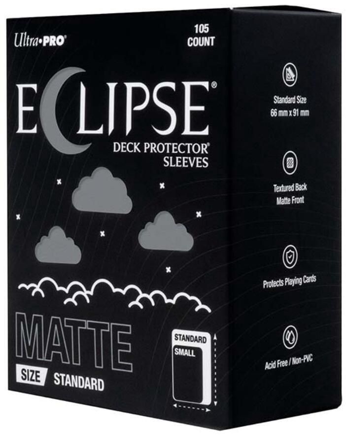 Eclipse Standard Matte Deck Protector Sleeves - Smoke Grey