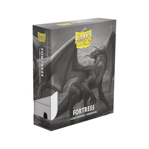 Dragon Shield Fortress | TCG Collection Storage | 4-Card Drawers Horizontal - White
