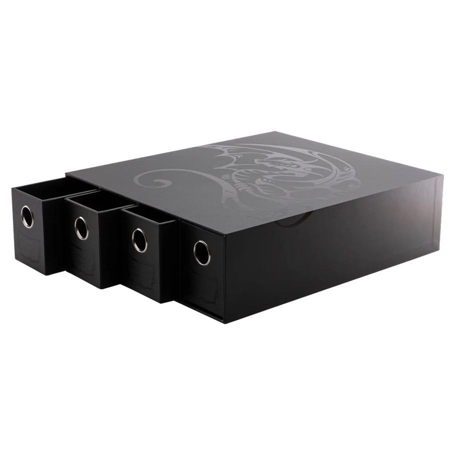 Dragon Shield Fortress | TCG Collection Storage | 4-Card Drawers Horizontal - Black