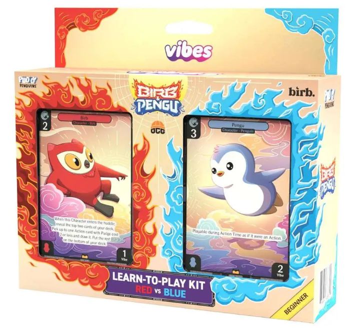 Pudgy Penguins Trading Card Game Vibes Birb &amp; Pengu BEGINNER Starter Deck [Red Vs. Blue]