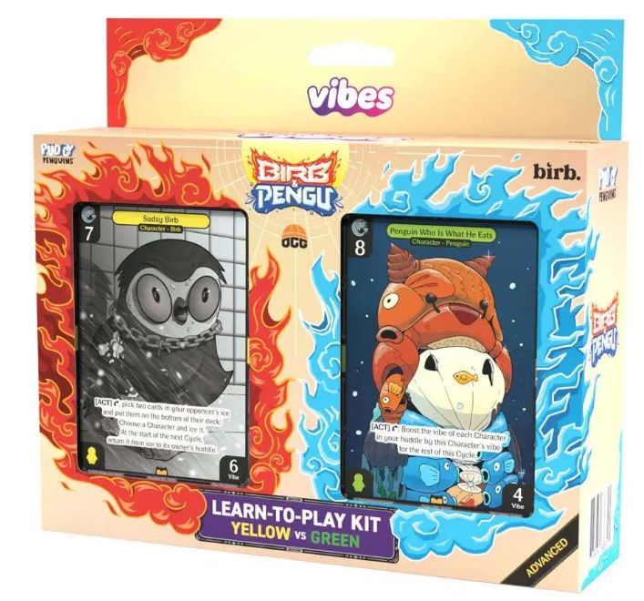 Pudgy Penguins Trading Card Game Vibes Birb &amp; Pengu ADVANCED Starter Deck [Green Vs. Yellow]