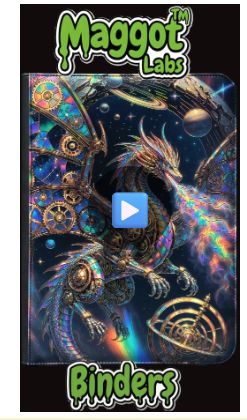 Maggot Labs Aetherforge Dragon - Clockwork Sovereign 9-Pocket Zippered Binder