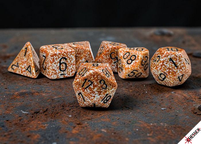 Speckled Rust Polyhedral 7-Dice Set