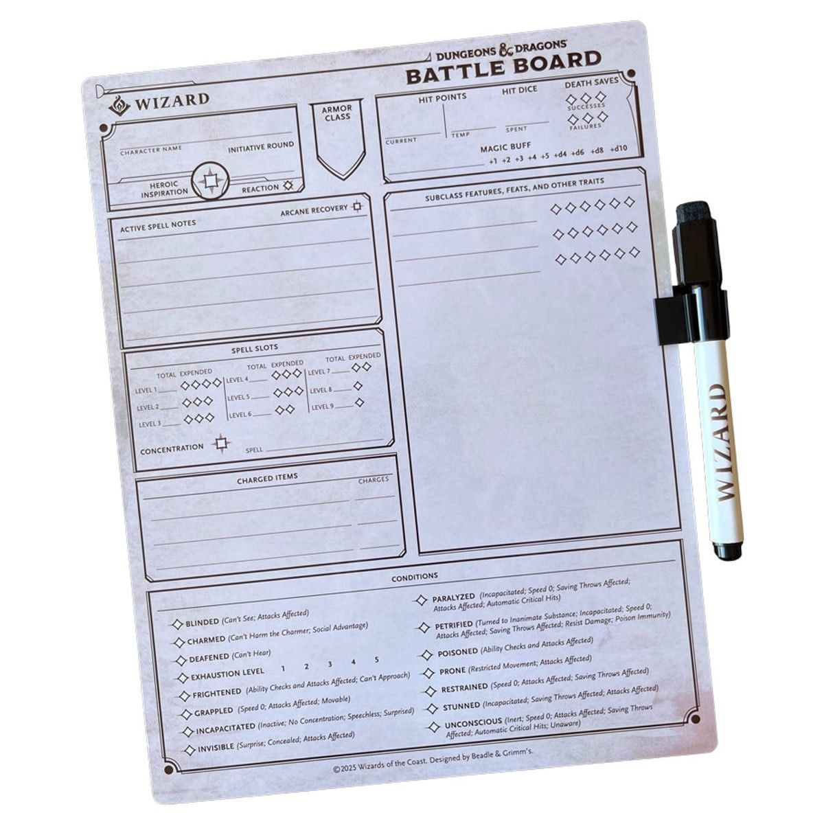 Dungeons &amp; Dragons 5E:  Wizard Battle Board Game