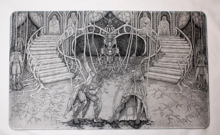 Tame Dog Playmat - Requiem of the Keres - Black Mana Playmat