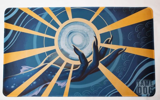 Tame Dog Playmat - From the Deepths - Blue Mana Playmat