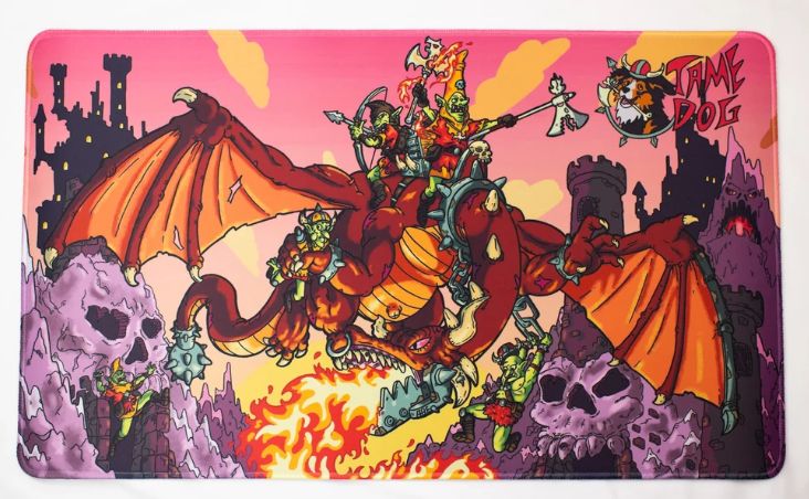 Tame Dog Playmat - Molten Fury - Red Mana Playmat