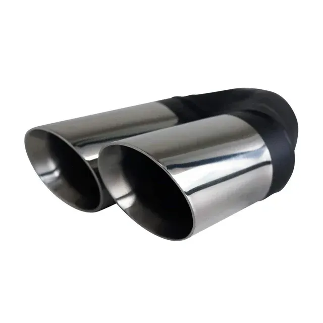 Angle Cut Y-Piece Exhaust Tip (RHS) – 2.25” In / Dual 3” Out – Polished SS304 – 9” Long
