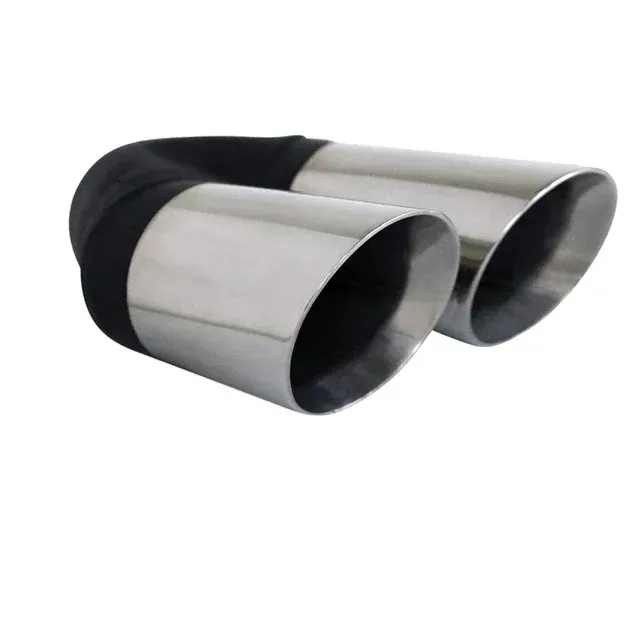 Angle Cut Y-Piece Exhaust Tip (LHS) – 2.25” In / Dual 3” Out – Polished SS304 – 9” Long