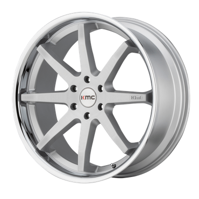 KMC KM715 Wheel – 20x9 – 6x114.3 (6x4.5) – +30 Offset – Brushed Silver with Chrome Lip KMC KM715 Wheel – 20x9 – 6x114.3 (6x4.5) – +30 Offset – Brushed Silver with Chrome Lip