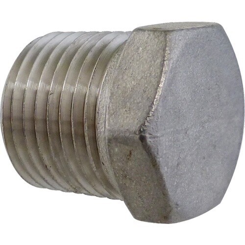 Stainless Hollow Plug - 1/2 in. MPT