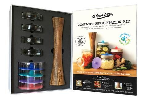 Complete Vegetable Fermentation Kit (Wide Mouth Pebbles, Pipes, Packer)