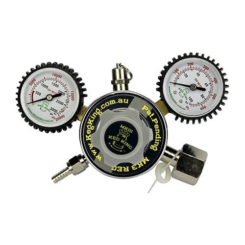 Details about   NEW KOMOS Dual Gauge CO2 Regulator with Heavy Duty Rubber Steel Gauges  60 PSI 