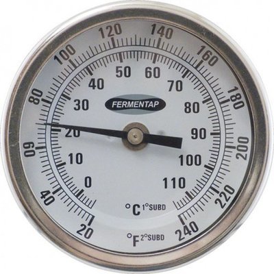 Fermentap Dial Thermometer - 3 in. Face x 6 in. Probe
