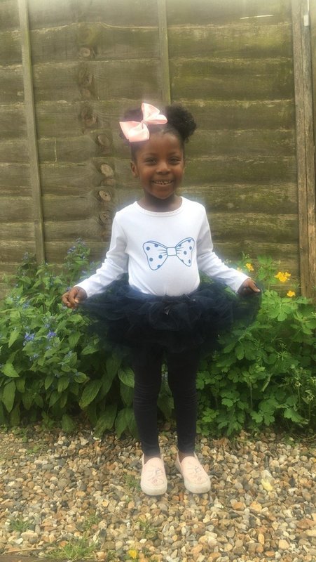 Girls Blue & White Tutu leggings Set