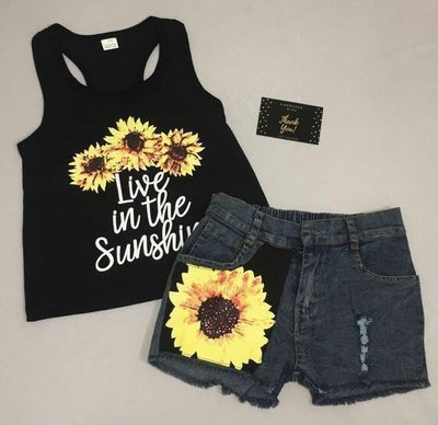 Sunflower Shorts Set