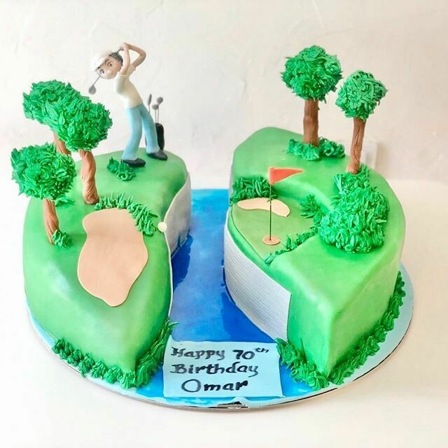 Golf Enthusiast Cake - 3D