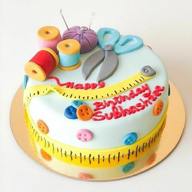Customised Sewing Theme Cake