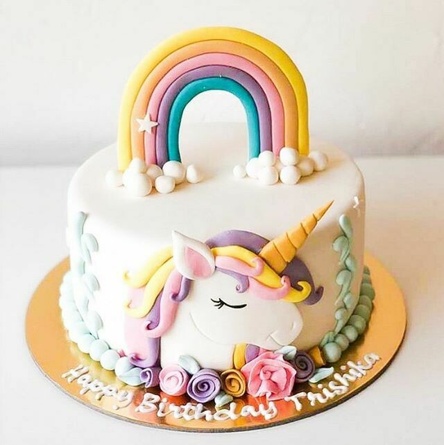 Rainbow and Unicorn Cake