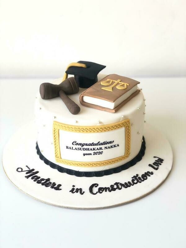 Graduation in Construction Cake