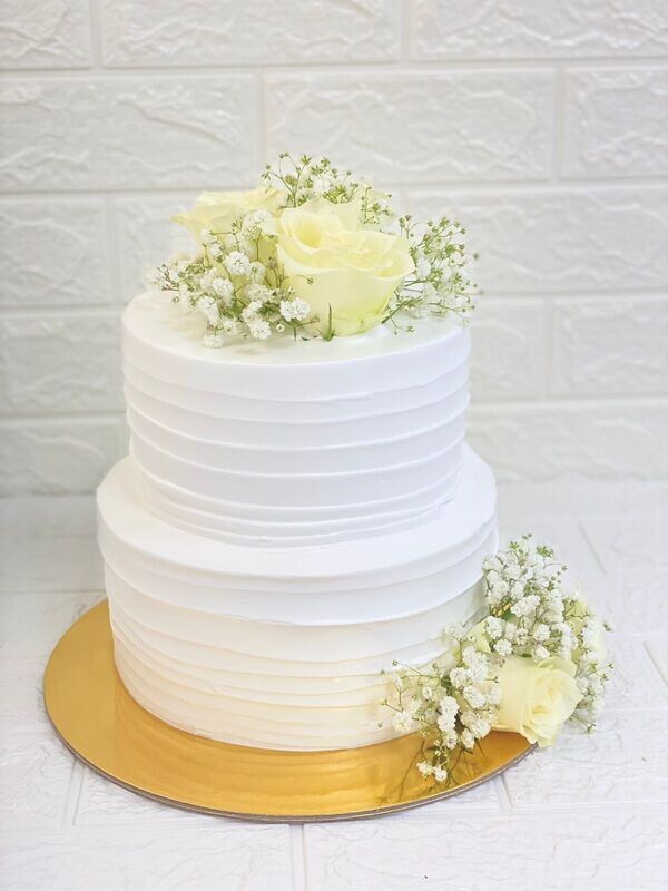Simple Flower Cake 2tier