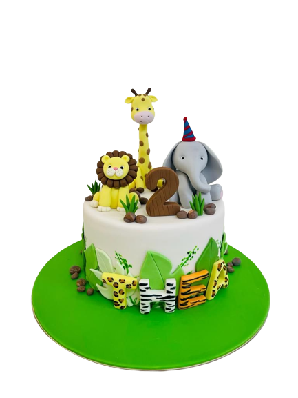 Jungle theme cake