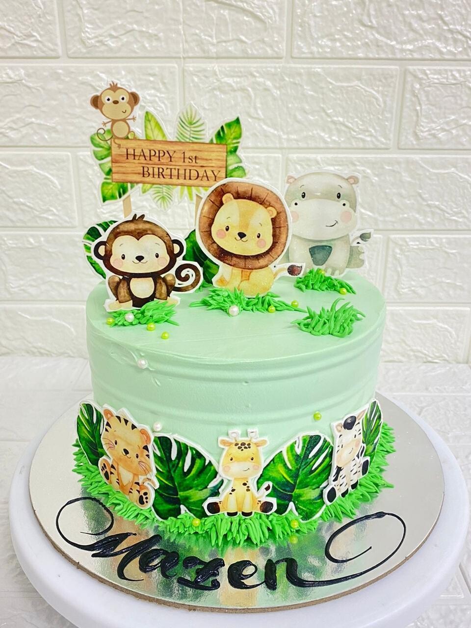 Jungle Photo Print cake