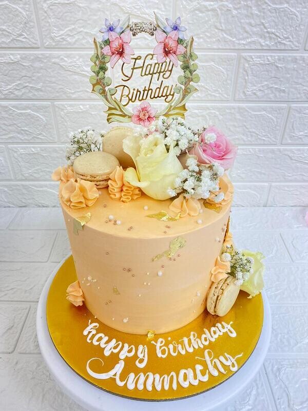 Peach Flower Cake