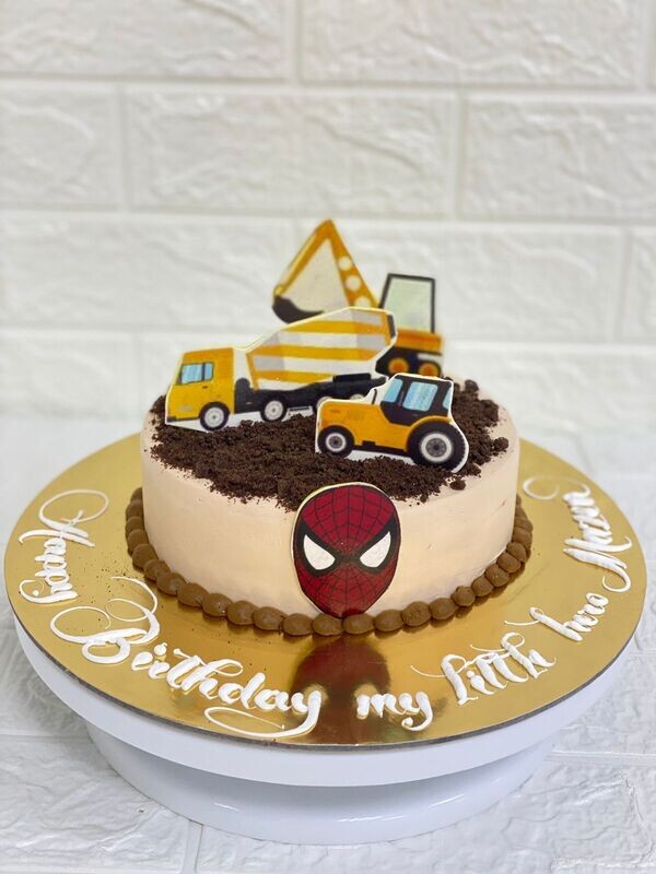 Truck and Spider Theme cake
