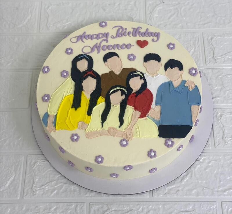 Friendship Theme Art Cake