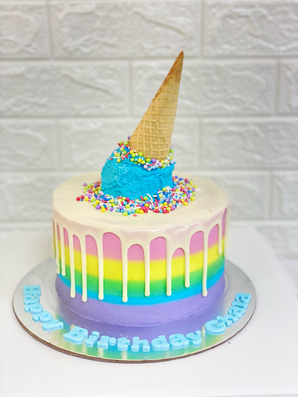 Candy theme Cake with Gold Dripping - 3D