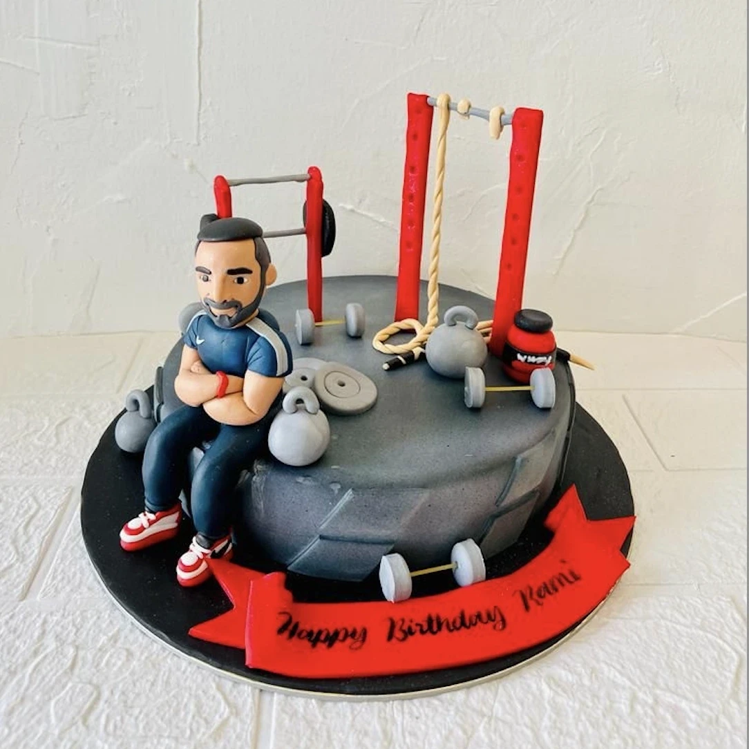 Customized cool gym cake design for our... - The Bakers Story | Facebook