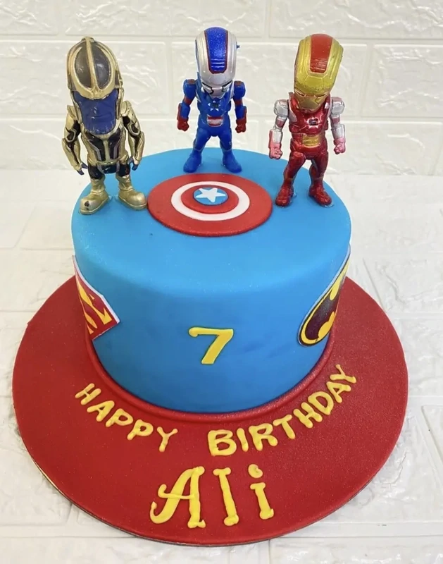 Avenger with Toys cake