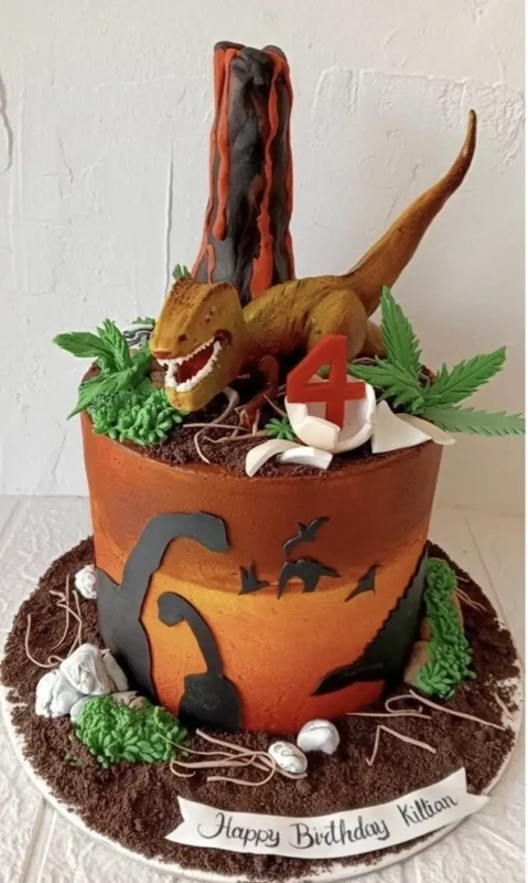 Dianosaurs Volcano Cake