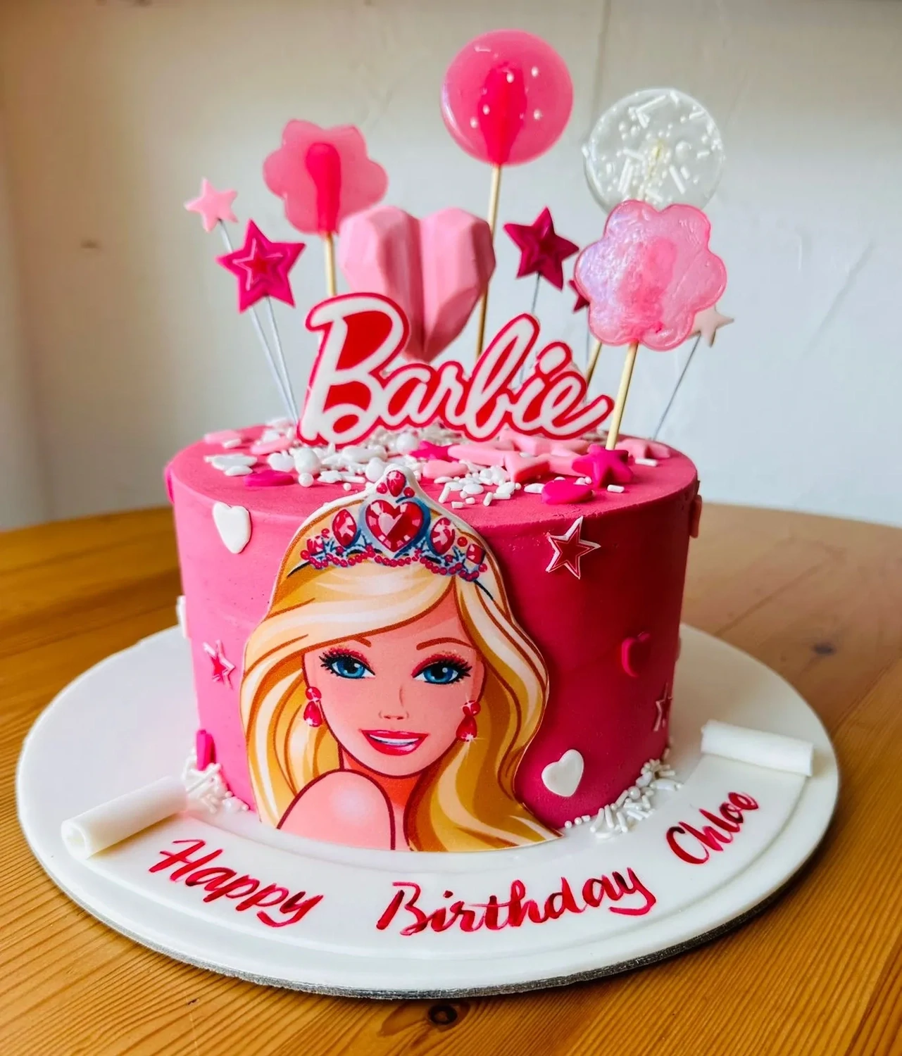 Barbie downscale Cake For