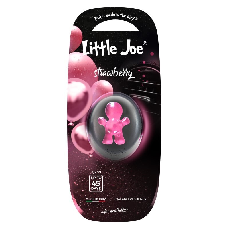 Ароматизатор мембранный в дефлектор улыбающийся человечек Little Joe Membrane Strawberry, Клубника