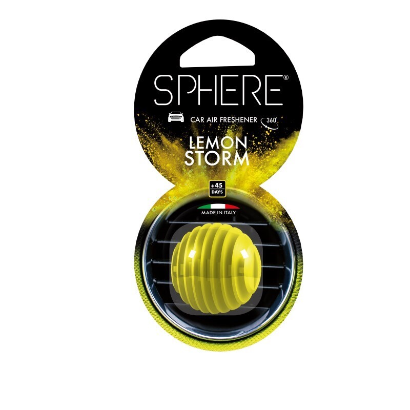 Ароматизатор в дефлектор сферический Sphere Lemon Storm, Лимонный шторм