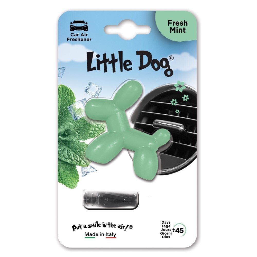Ароматизатор для автомобиля на дефлектор маленькая собака Little Dog Fresh Mint, Свежая мята