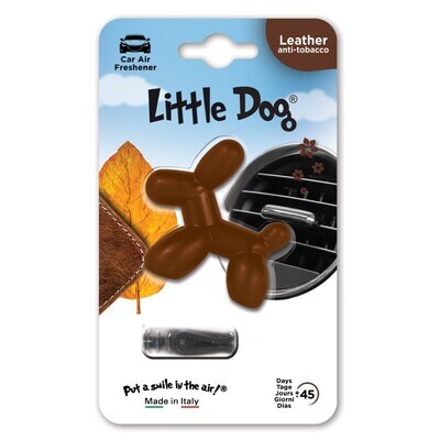 Ароматизатор для автомобиля на дефлектор маленькая собака Little Dog Leather, Новая кожа