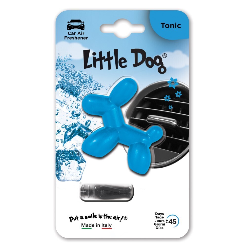 Ароматизатор для автомобиля на дефлектор маленькая собака Little Dog Tonic, Напиток Тоник