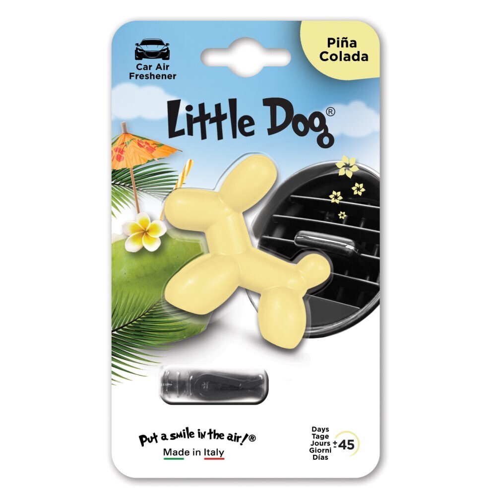 Ароматизатор для автомобиля на дефлектор маленькая собака Little Dog Pina Colada, Пина колада