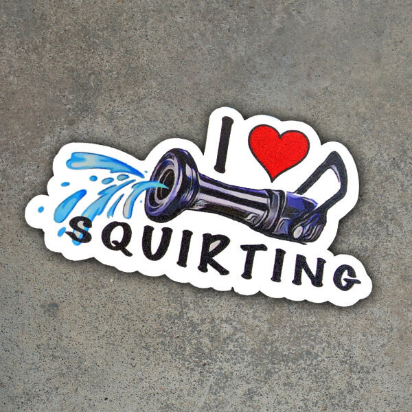 I Heart Squirting Sticker