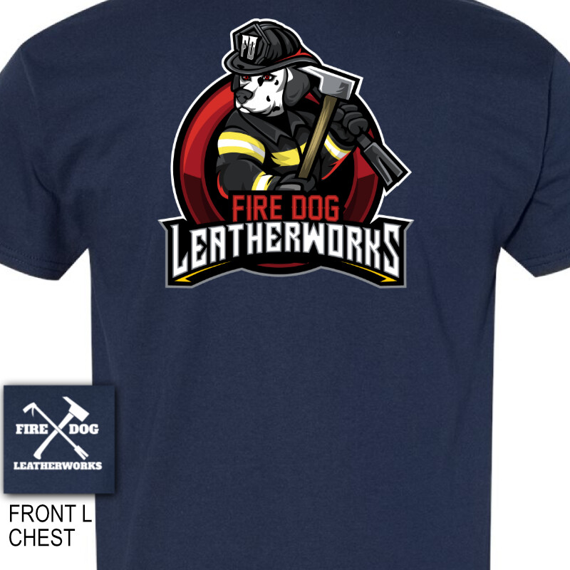 Fire Dog Leather T-Shirt