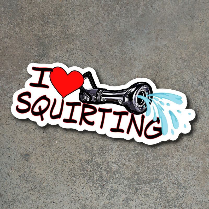 I Heart Squirting Sticker